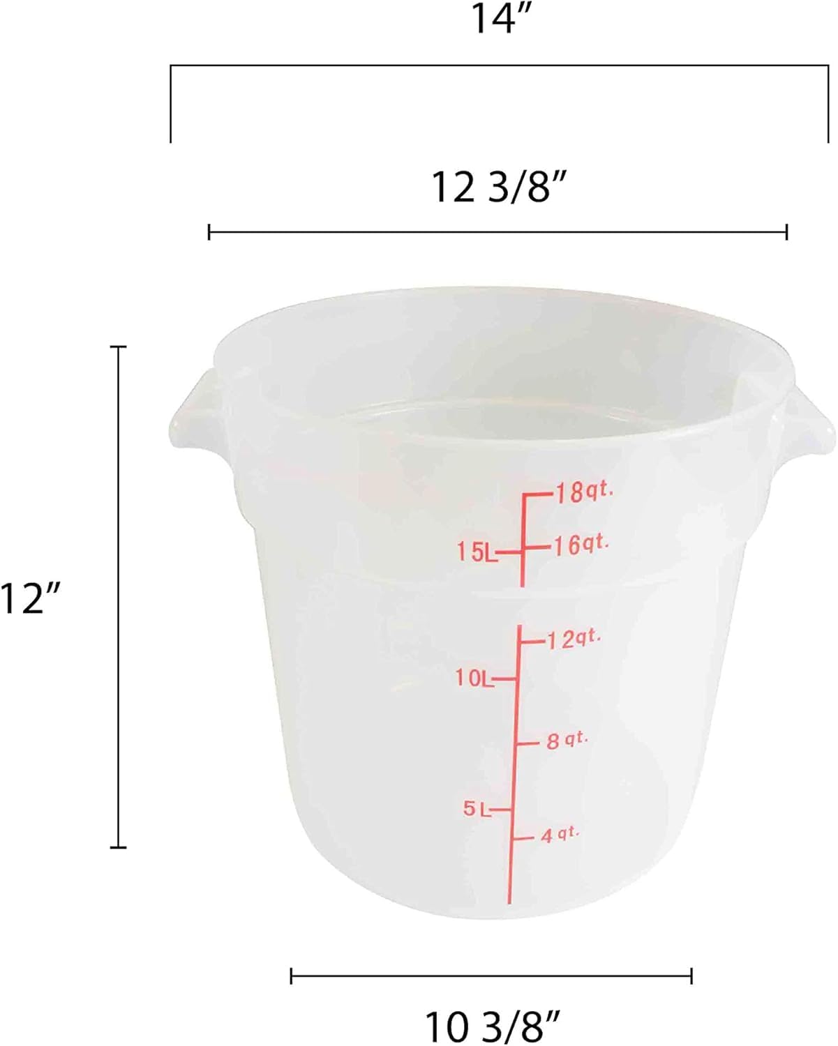 Round Food Storage Container Translucent Polypropylene- Commercial Food Storage Containers Meal Prep Containers Reusable Food Containers for Pantry Kitchen Storage Organization