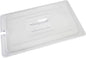 Half Size Notched Polycarbonate Handled Food Pan Lid - Food Storage Container Cover Restaurant Commercial Hotel Pans Cover for Food Prep Fruits Vegetables Beans Corns