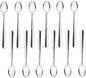 Domilion Stainless Steel Set of 12- Stainless Steel Flatware Silverware Cutlery Kitchen Tableware Set for Home Restaurant for Stirring Coffee Dessert Ice Cream Cappuccino