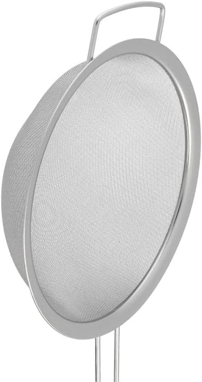 Single Mesh Strainer Stainless Steel with Frame and 3/4" Support Handle- Kitchen Utensil Food Strainer Skimmer Spoon for Cooking Sieve Sifters Rice Quinoa Pasta Fruits Vegetable