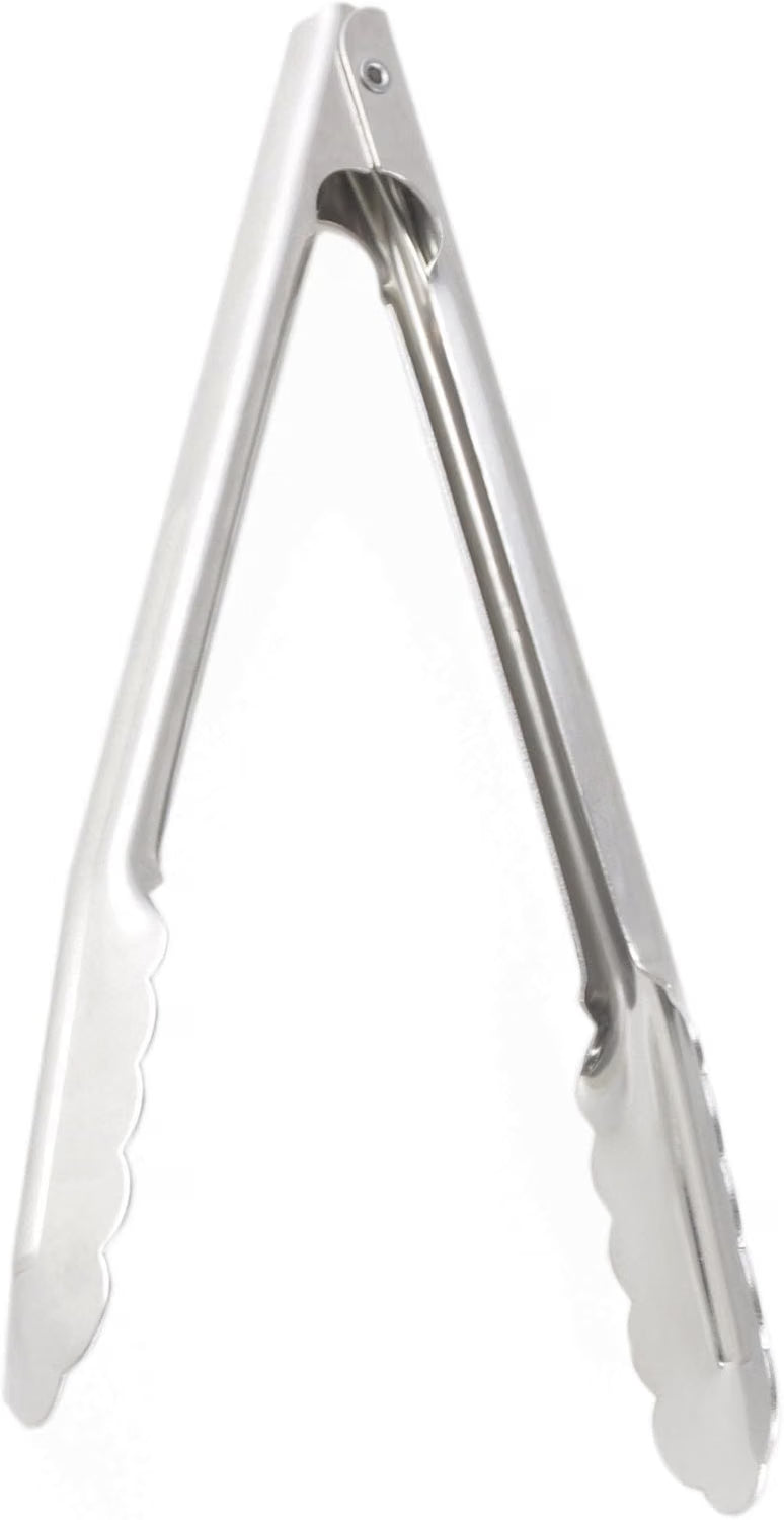 Stainless Steel Coiled Spring Utility Tong Extra Heavy Duty Set of 3- Kitchen Tongs Metal Food Tongs Premium Stainless Steel Tongs for Cooking Food Salad Grilling Barbecue BBQ Buffet
