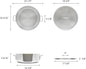 Aluminum Brazier Pot with Cover 6mm Thickness- Heavy Weight Cookware Braiser Pan Braising Pan Perfect Roasting Baking Sauteing Searing and Pan Frying Mirror-Finished