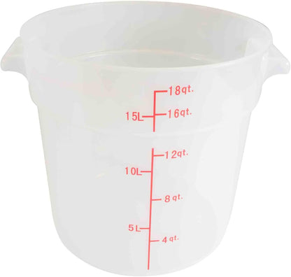 Round Food Storage Container Translucent Polypropylene- Commercial Food Storage Containers Meal Prep Containers Reusable Food Containers for Pantry Kitchen Storage Organization
