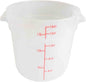 Round Food Storage Container Translucent Polypropylene- Commercial Food Storage Containers Meal Prep Containers Reusable Food Containers for Pantry Kitchen Storage Organization
