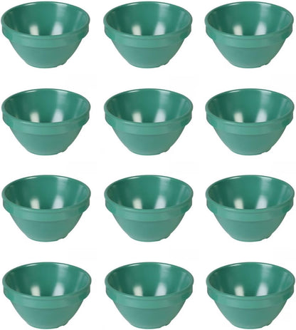 Bouillon Cup Color Melamine Set of 12- Dishwasher Safe Break-Resistant Reusable Bowls Serving Soup Bowl Broth Cups Soup Bowls Ice Cream Dipping Sauce