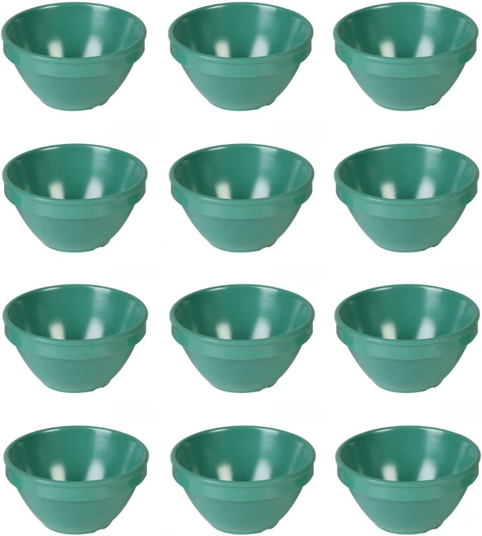 Bouillon Cup Color Melamine Set of 12- Dishwasher Safe Break-Resistant Reusable Bowls Serving Soup Bowl Broth Cups Soup Bowls Ice Cream Dipping Sauce