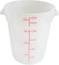 Round Food Storage Container Translucent Polypropylene- Commercial Food Storage Containers Meal Prep Containers Reusable Food Containers for Pantry Kitchen Storage Organization