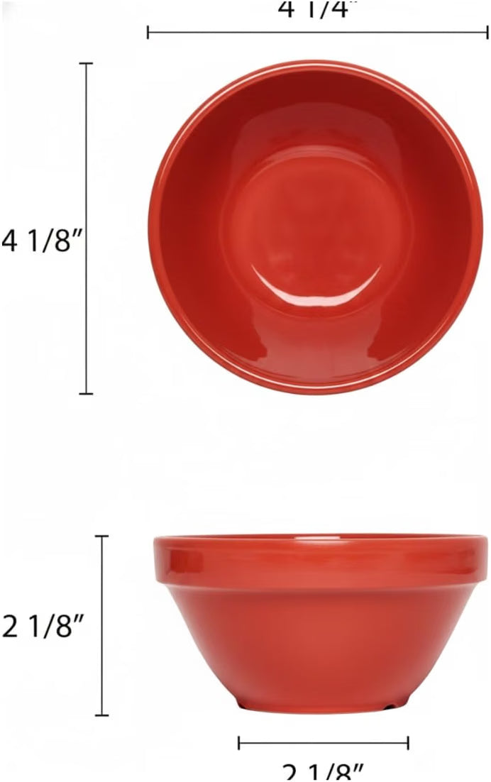 Bouillon Cup Color Melamine Set of 12- Dishwasher Safe Break-Resistant Reusable Bowls Serving Soup Bowl Broth Cups Soup Bowls Ice Cream Dipping Sauce