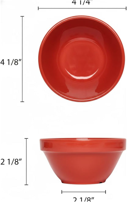 Bouillon Cup Color Melamine Set of 12- Dishwasher Safe Break-Resistant Reusable Bowls Serving Soup Bowl Broth Cups Soup Bowls Ice Cream Dipping Sauce