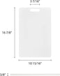 Utility Cutting Board White Plastic with Handle- Non-Skid Plastic Chopping Board Cutting Board for Kitchen Meat Vegetables Fruits Home Restaurants Dishwasher Safe