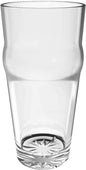English Pub Glass Polycarbonate with Starburst Heavy Base Clear Color Comes in each- Pint Glass British Beer Glass Classics Craft Beer Glass Tumbler Pub Beer Glass