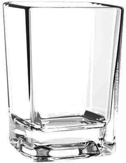 Square Shot Glass Polycarbonate with Heavy Base Clear Color Set of 2- Liquor Plastic Drinking Glass Clear Shot Glass Tequila Shots for Whiskey Tequila Vodka Espresso