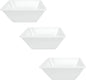 Square Bowl Passion Melamine Set of 3 - Dishwasher Safe Break-Resistant Serving Bowl Soup Bowl for Salads Rice Pasta Dessert Side Dishes Home Restaurants