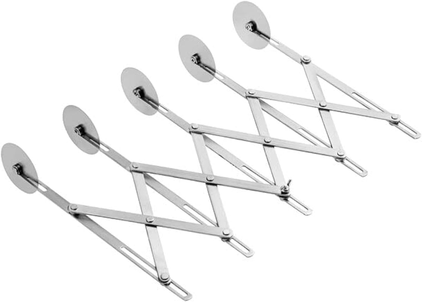 Stainless Steel Adjustable Dough Divider - Pastry Cutter Bakeware Stainless Pizza Slicer Round Dough Cutter Roller Cookie Pastry Knife Divider