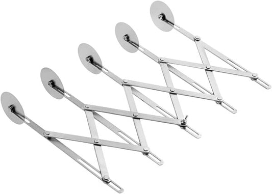 Stainless Steel Adjustable Dough Divider - Pastry Cutter Bakeware Stainless Pizza Slicer Round Dough Cutter Roller Cookie Pastry Knife Divider