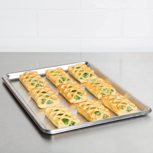 Half Size Stainless Steel Sheet Pan 20 Gauge- Bakeware Baking Pan Baking Sheet Baking Tray Cookie Sheet Cookie Tray Pans Perfect for Baking Roasting Heavy Duty & Rust Free