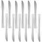Domilion Stainless Steel Set of 12- Stainless Steel Flatware Silverware Cutlery Kitchen Tableware Set for Home Restaurant for Stirring Coffee Dessert Ice Cream Cappuccino