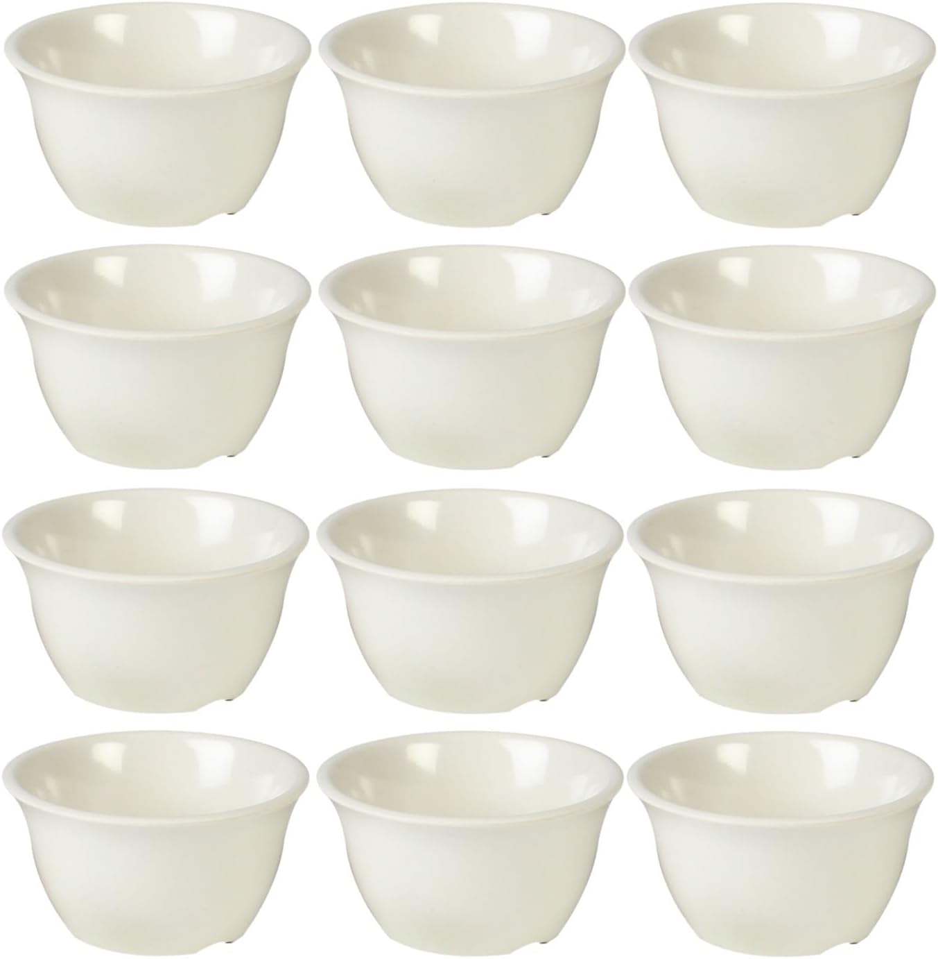 Bouillon Cup Color Melamine Set of 12- Dishwasher Safe Break-Resistant Reusable Bowls Serving Soup Bowl Broth Cups Soup Bowls Ice Cream Dipping Sauce