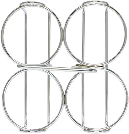 Condiment Jar Holder Iron Plated Hole Size: 3-3/8" Diameter - Condiment Rack Holder Table Caddy Tabletop Seasoning Spice Organizer for Home and Restaurant