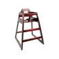 Wood Children High Chair with Safety Belt Wood Finished- Knock-Down Package Commercial Grade Children High Stool Dining Chair for Restaurant & Home Use