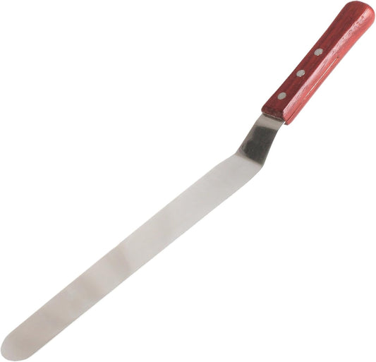 9-1/2" Flexible Offset Spatula Stainless Steel with Wood Handle- Butter Cake Cream Spatulas Icing Frosting Spreader Cake Decorating Spatulas for Professional or Home Baking