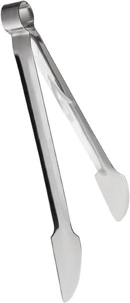 Hamburger Tong Stainless Steel- Heavy Duty Flipping Tongs Multifunctional Stainless Steel Food Tongs for Beefsteak Bread Hamburger BBQ Meats Pizza Pies Bread Fish
