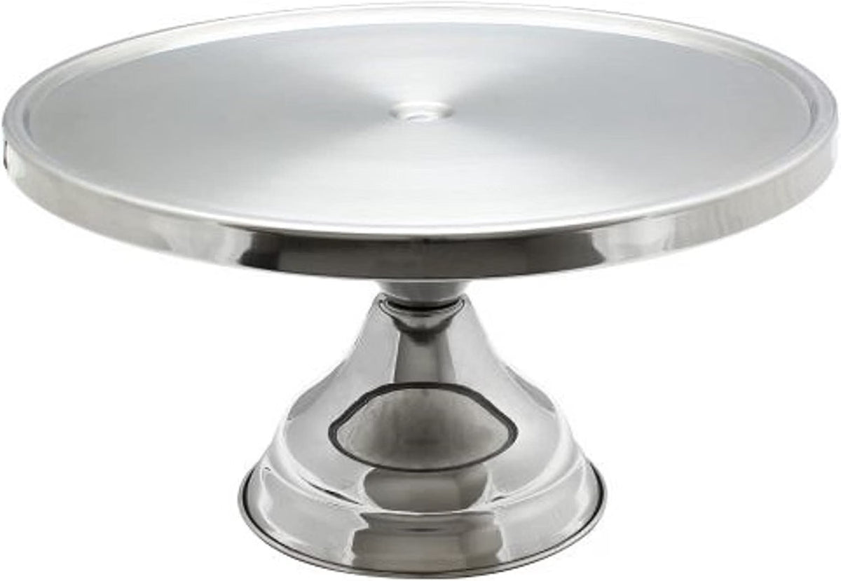13-1/4" x 6" Stainless Steel Round Cake Stand - Round Dessert Stand Cupcake Stand Multifunctional Cake Holder Serving Platter for Birthday Parties Weddings Baby Shower and Other Events