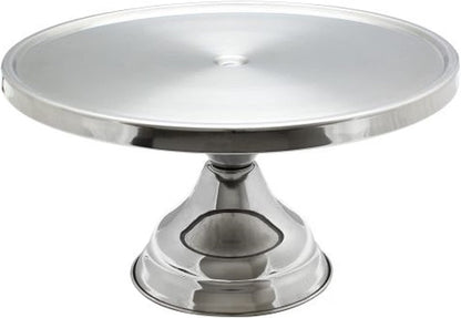 13-1/4" x 6" Stainless Steel Round Cake Stand - Round Dessert Stand Cupcake Stand Multifunctional Cake Holder Serving Platter for Birthday Parties Weddings Baby Shower and Other Events