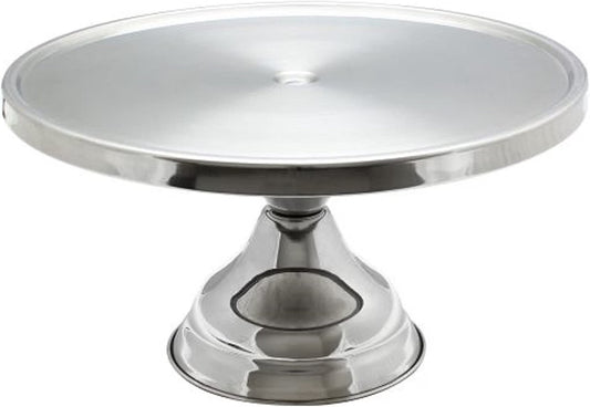 13-1/4" x 6" Stainless Steel Round Cake Stand - Round Dessert Stand Cupcake Stand Multifunctional Cake Holder Serving Platter for Birthday Parties Weddings Baby Shower and Other Events