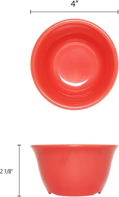 Bouillon Cup Color Melamine Set of 12- Dishwasher Safe Break-Resistant Reusable Bowls Serving Soup Bowl Broth Cups Soup Bowls Ice Cream Dipping Sauce