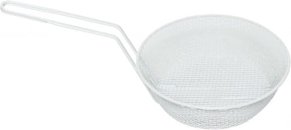Round Breading Basket Coarse Mesh 3" Deep- Culinary Basket for Dredging Chicken French Chips Onion Rings Chicken Wings Food Prep Basket Serving Strainer Basket for Breadcrum Dishes
