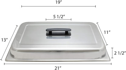 8 Qt. Full Size Stainless Steel Dome/Chafer Cover with Handle- Chafers and Buffet Warmer Cover for Catering Event Party Holiday Buffet Weddings Catering