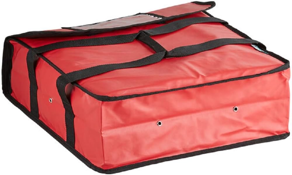 Insulated Pizza Bag Holds Pizza Leatheroid's PVC with Nylon Edges Exterior- Insulated Pizza Warmer Bags Pizza Delivery Bags Pizza Bag for Personal Professional Use