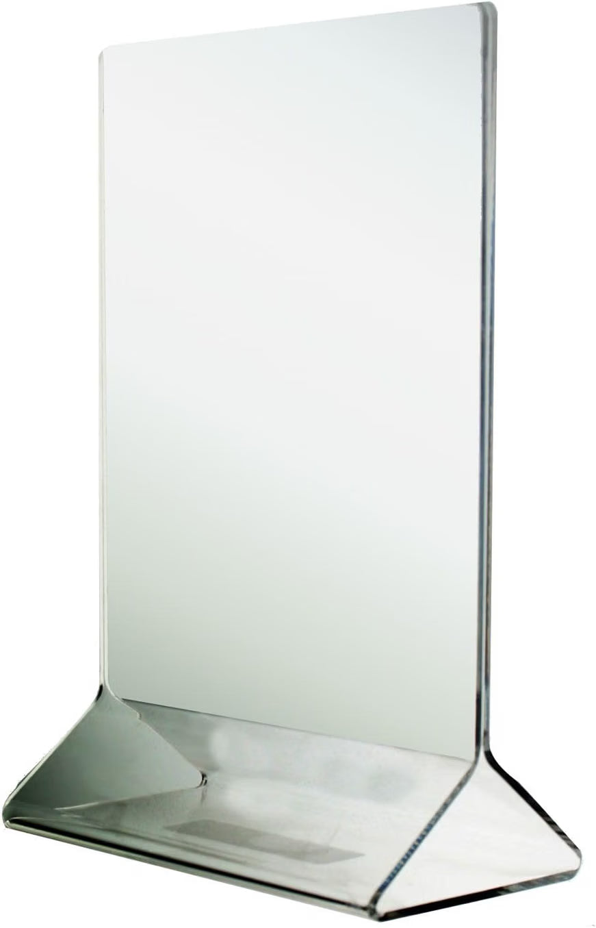 4” x 6” Acrylic Menu Sign Photo Table Holders Clear- Upright Table Desk Displays Double Sided Table Menu Stands Picture Frames for Wedding Table Numbers Restaurant Signs