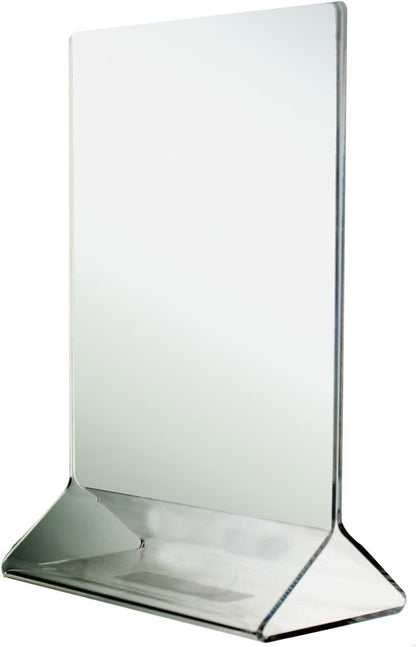 4” x 6” Acrylic Menu Sign Photo Table Holders Clear- Upright Table Desk Displays Double Sided Table Menu Stands Picture Frames for Wedding Table Numbers Restaurant Signs