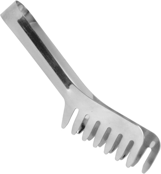 8-inch Stainless Steel Spaghetti Tongs- Heavy Duty Spaghetti Server Pasta Tong Spaghetti Sever Pasta Tongs Kitchen Utensils Cooking Utensils for Grill Salad BBQ Frying Serving