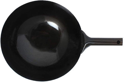 Iron Taiwan Wok - Large Wok Stir Fry Pan for Chinese Japanese and Cantonese Cuisine Stir Fry Pans Traditional Woks Grilling Frying Steaming Made in Taiwan
