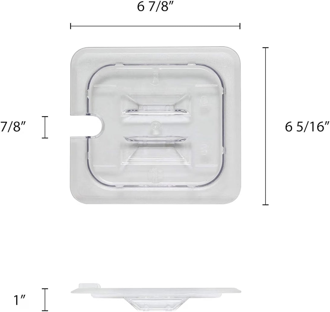 Solid Polycarbonate Food Pan Lid - Food Storage Container Cover Restaurant Commercial Hotel Pans Cover for Food Prep Fruits Vegetables Beans Corns