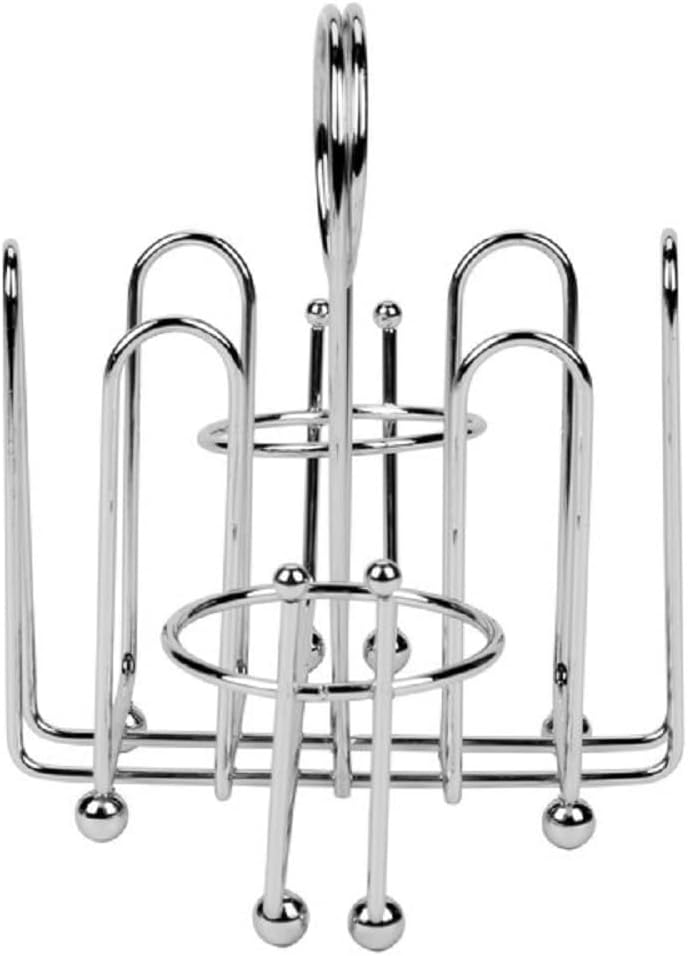 Sugar Packet Holder Chrome Plated Set of 2- Metal Sweetener Container Coffee Accessories Sugar Caddy Holder for Restaurant Home Sugar Tea Bag Basket