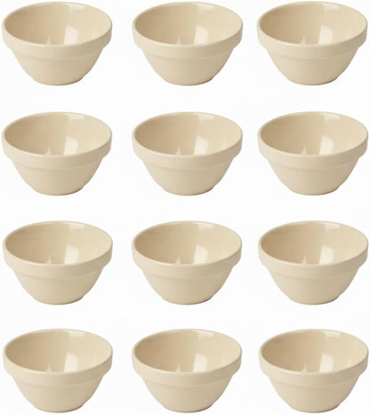 Bouillon Cup Color Melamine Set of 12- Dishwasher Safe Break-Resistant Reusable Bowls Serving Soup Bowl Broth Cups Soup Bowls Ice Cream Dipping Sauce