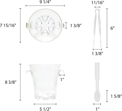 Ice Bucket for Bottle Service Polycarbonate Clear Color- Beverage Tub Champagne Wine Beverage Cooler Wine Cooler Beer Chiller Ideal Party Tubs for Indoor Outdoor Bars