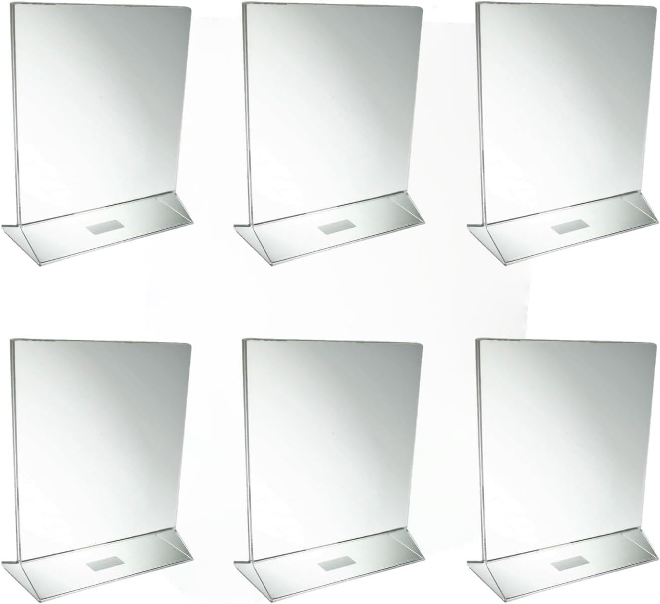 Acrylic Menu Sign Photo Table Holders Clear - Upright Table Desk Displays Double Sided Table Menu Stands Picture Frames for Wedding Table Numbers Restaurant Signs