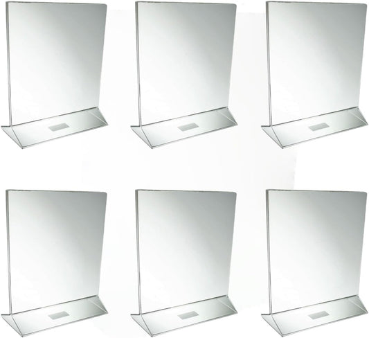 Acrylic Menu Sign Photo Table Holders Clear - Upright Table Desk Displays Double Sided Table Menu Stands Picture Frames for Wedding Table Numbers Restaurant Signs