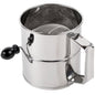 8 Cup Stainless Steel Flour Sifter with Four Wire agitator to sift flour Mirror finish - Mesh Baking Sifter Quick Sifting Flour Sifter Crank Sifter Flour for Baking Cakes and Spices