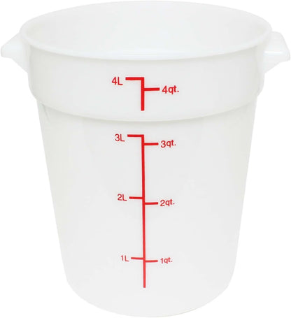 Round Food Storage Container Polypropylene - Commercial Food Storage Containers Meal Prep Containers Reusable Food Containers for Pantry Kitchen Storage Organization