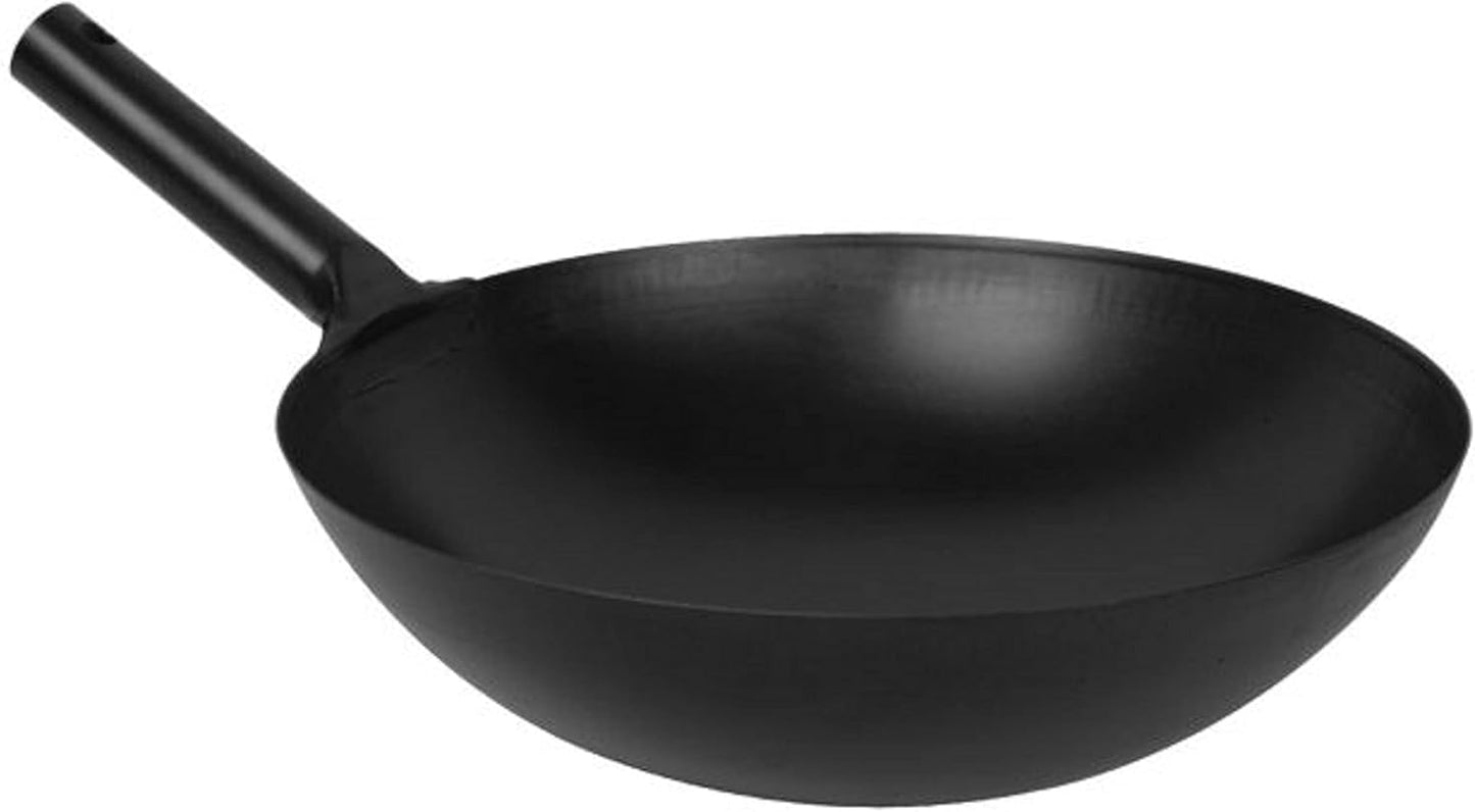 Commercial Grade Japanese Wok Steel Pan- Traditional Japanese Cookware Wok Stir Fry Pans Traditional Woks Grilling Frying Steaming For Authentic Asian Food