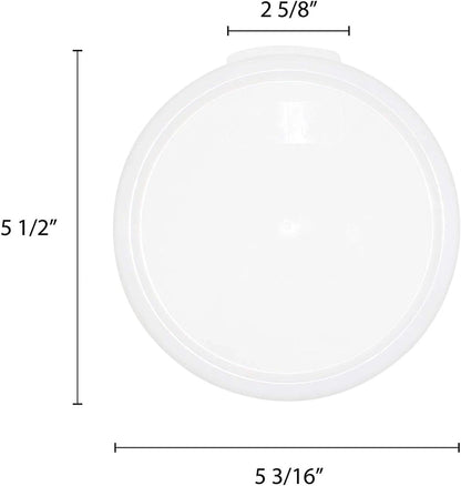 Round Food Storage Container Polypropylene - Commercial Food Storage Containers Meal Prep Containers Reusable Food Containers for Pantry Kitchen Storage Organization
