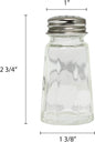 Paneled Spices Glass Shaker with Stainless Steel Cap Set of 12- Paneled design Spice Shakers Salt Pepper Shakers Spice Jars Table Accessories Counter for Kitchen Restaurants