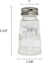 Paneled Spices Glass Shaker with Stainless Steel Cap Set of 12- Paneled design Spice Shakers Salt Pepper Shakers Spice Jars Table Accessories Counter for Kitchen Restaurants