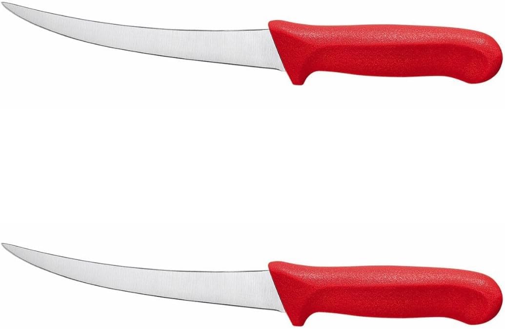 Razor Sharp Multipurpose Kitchen Chef Knives for Meat Vegetable Poultry Cutting with Multicolor Polypropylene Handles